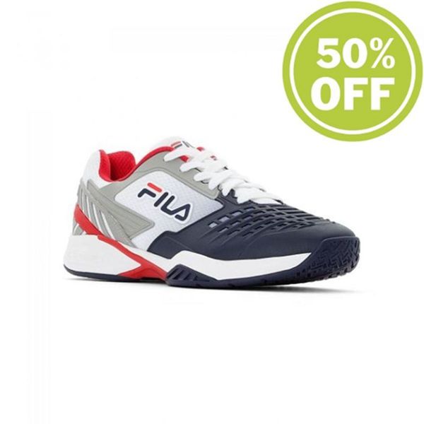 Tênis Running Fila Homem Branco/Vermelhas/Azul Marinho - Fila Axilus 2 Energized Tennis Portugal Onl